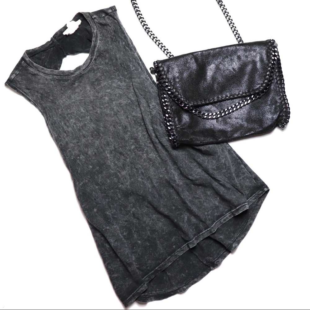 FOREVER 21 Grey Muscle Tank Top Open Back Sz Sm